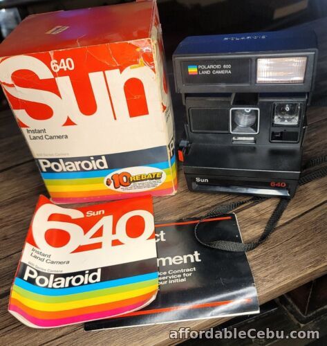1st picture of Vintage Polaroid Sun 640 (1981) Camera w/ Box and Instructions For Sale in Cebu, Philippines