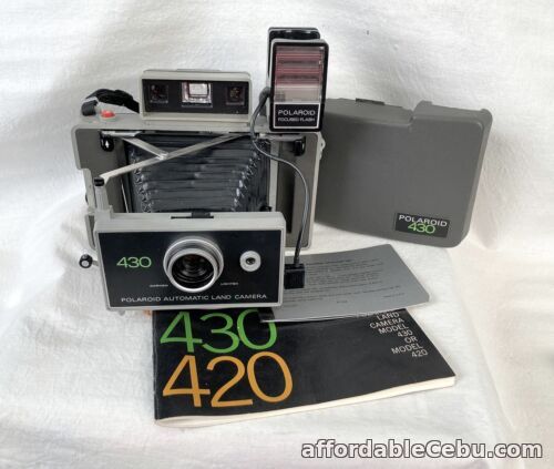 1st picture of Vintage Polaroid Automatic  Land Camera model 430 with Polaroid Focused Flash. For Sale in Cebu, Philippines