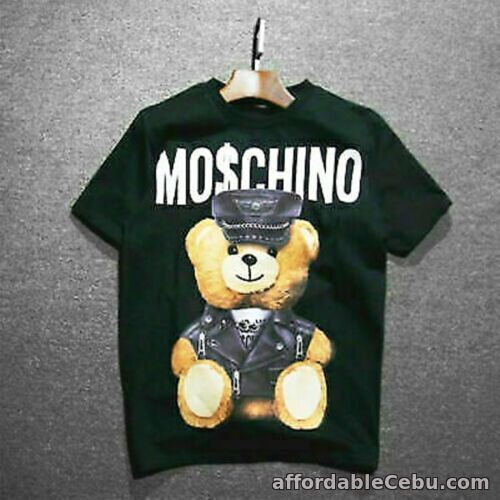 1st picture of Moschino Funny Womens Men Short Sleeves Cotton Tops Bear Printed Casual T-shirt For Sale in Cebu, Philippines