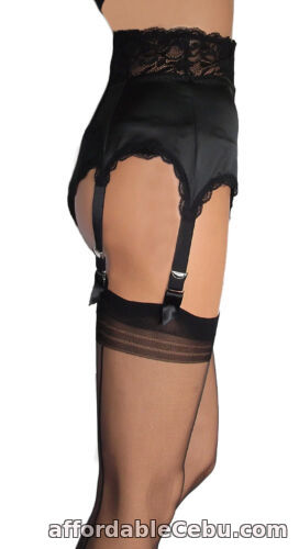 1st picture of Satin 6 Strap Suspender Belt / Waspie with Lace High Waist and Front Boning For Sale in Cebu, Philippines