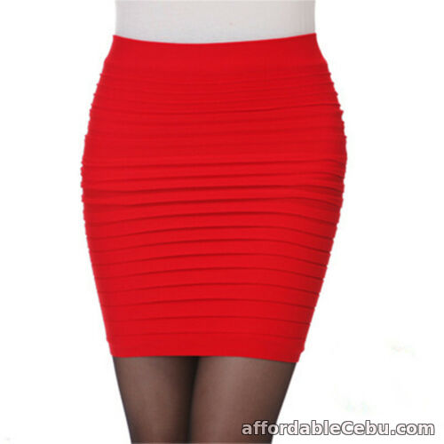 1st picture of New Womens High Waisted Plain Jersey Summer Bodycon Tube Pencil Short Mini Skirt For Sale in Cebu, Philippines