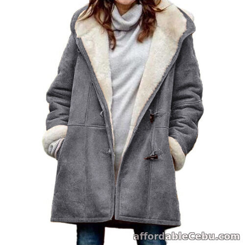1st picture of Women's Warm Long Coat Fur Fleece Hooded Jacket Winter Parka Coats Plus Size UK For Sale in Cebu, Philippines