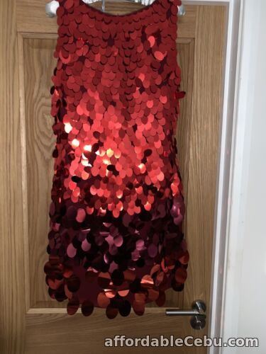 1st picture of PER UNA SPEZIALE RED SEQUIN SLEEVELESS COCKTAIL PROM DRESS SIZE 10 NEW WITH TAGS For Sale in Cebu, Philippines