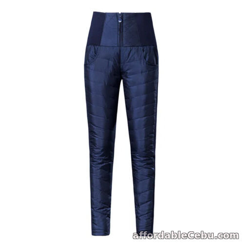 1st picture of Women Quilted Padded Trousers Warm Pencil Pants Elastic Waist Stretch Slim For Sale in Cebu, Philippines