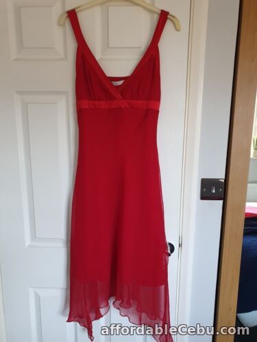 1st picture of New Look Red Cocktail / Party Chiffon Dress Size 12 For Sale in Cebu, Philippines