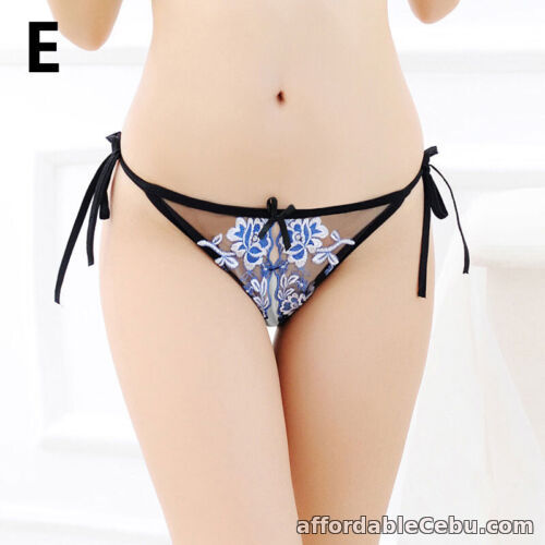 1st picture of Embroidery Thongs Lace Panties for Women Underwear G String Open Crotch Briefs For Sale in Cebu, Philippines