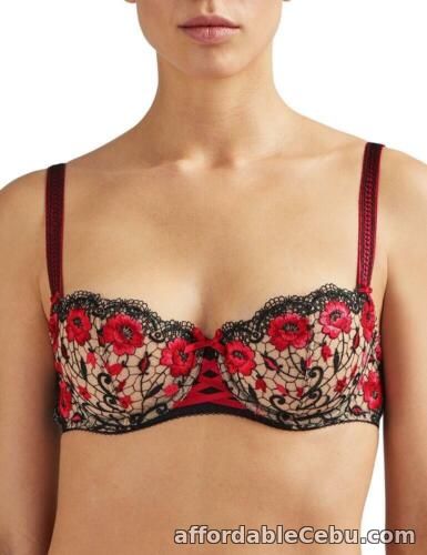 1st picture of Aubade Fievre Andalouse Half Cup Bra QC14 Luxuury Bras Carmen Red For Sale in Cebu, Philippines