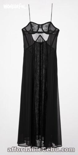 1st picture of Long Black Lace Zara Dress uk S, M size 34 В New with tag Lingerie style For Sale in Cebu, Philippines