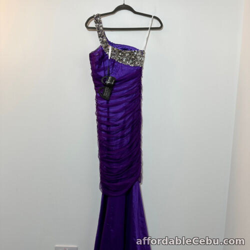 1st picture of Celo Ladies Prom Evening Ball Gown Long Dress Polyester Purple Size EUR 38 UK 10 For Sale in Cebu, Philippines