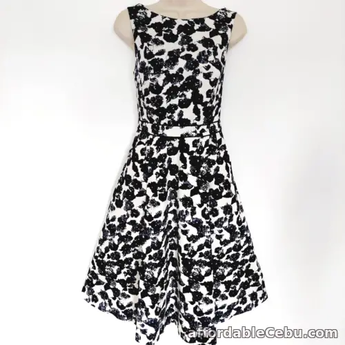 1st picture of Oasis Navy & White Cotton Dress Size 10 Fit & Flare Pockets Sleeveless BNWT For Sale in Cebu, Philippines