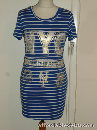 1st picture of NEW Summer Blue Stripe Tunic Long NYC Top Size UK 10-12 For Sale in Cebu, Philippines