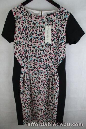 1st picture of Ladies Sugarhill Boutique - Leopard Spot Dress - Black/Multi - UK Size 14 For Sale in Cebu, Philippines
