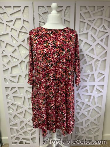 1st picture of BNWT Simply Be Pink Floral Swing Dress Plus size 18 Soft Touch For Sale in Cebu, Philippines