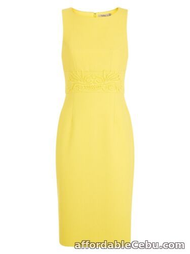 1st picture of Darling Abigail Dress UK 10-16 RRP�79 Sunshine Yellow Lace Waist Panel Occasion For Sale in Cebu, Philippines