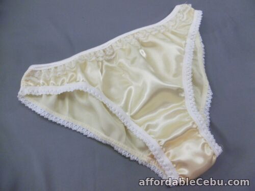 1st picture of SHINY BUTTERMILK SATIN IVORY LACE FRENCH BIKINI BRIEF PANTIES KNICKER XS-XXL For Sale in Cebu, Philippines