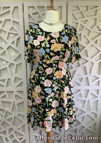 1st picture of BNWT Dorothy Perkins Black Floral Dress Size 14 For Sale in Cebu, Philippines