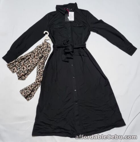 1st picture of VERY TIE WAIST SHIRT DRESS & WALLIS SCARF - Size 12 For Sale in Cebu, Philippines
