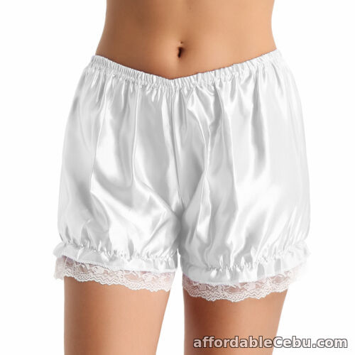 1st picture of Women Shorts Lolita Bloomers Lace Hem Pumpkin Short Pants Shiny Satin Underpants For Sale in Cebu, Philippines