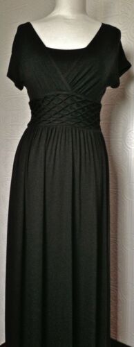 1st picture of M&S Black Long Stretch Jersey Dress Size 8 BNWT For Sale in Cebu, Philippines
