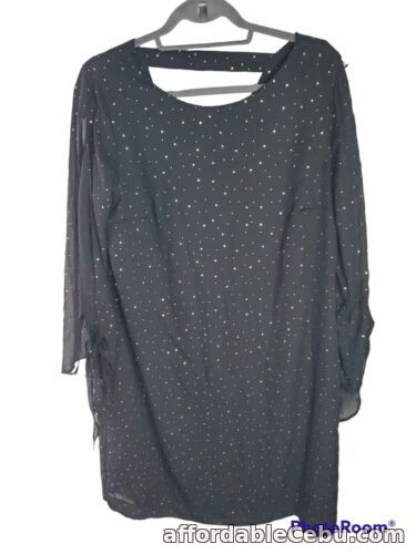 1st picture of Next Black Polka Dot Long Sleeve Dress Size 16 For Sale in Cebu, Philippines