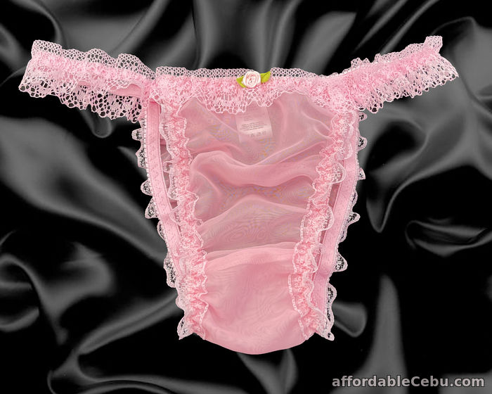 1st picture of Baby Pink Frilly Sissy Sheer Nylon Briefs Satin Rose Panties Knickers Size 10-20 For Sale in Cebu, Philippines