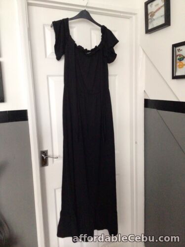 1st picture of ladies in the style black off the shoulder maxi dress size 14 bnwt For Sale in Cebu, Philippines