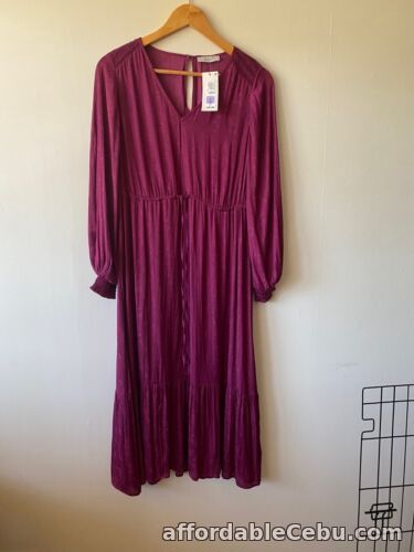 1st picture of MARKS & SPENCER M&S PER UNA PINK SATIN MIDI DRESS CHIFFON UK 8 BNWT NEW 215 For Sale in Cebu, Philippines
