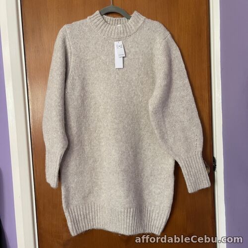 1st picture of Topshop knitted crew neck mini dress in neutral Size Small Brand New With Tags For Sale in Cebu, Philippines