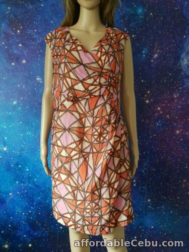 1st picture of BNWT MINUTE PETITE multicoloured pencil silk blend dress size 14 042 For Sale in Cebu, Philippines