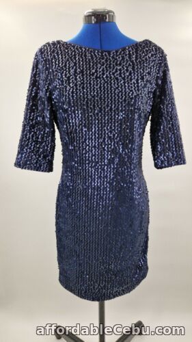 1st picture of Lavand Womens Sequin Dress Size Small Blue Half Sleeve Midi Cocktail Party Club For Sale in Cebu, Philippines