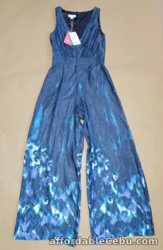 1st picture of Monsoon Women Silk Blend Jumpsuit Dress Blue UK Size 8 - BNWT Orignal Price £135 For Sale in Cebu, Philippines