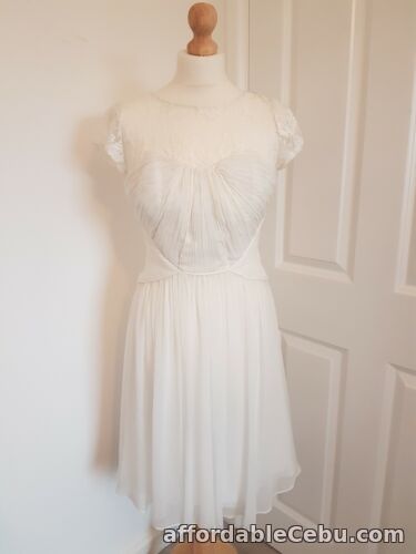 1st picture of COAST DRESS SIZE 6 'LISANNE' IVORY LACE EFFECT FIT AND FLARE ZIP UP WEDDING For Sale in Cebu, Philippines