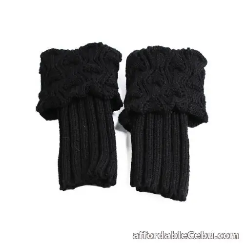 1st picture of Womens Winter Warm Crochet Knitted Fur Trim Leg Warmers Cuffs Toppers Boot Socks For Sale in Cebu, Philippines