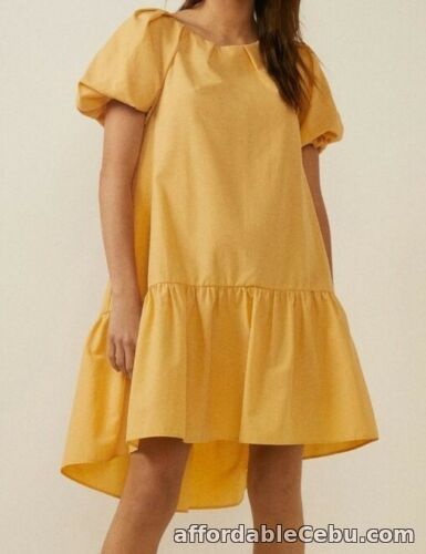 1st picture of Oasis Yellow Pleat Tuck Puff Sleeve Dress Size 10 BNWT New RRP £45 For Sale in Cebu, Philippines