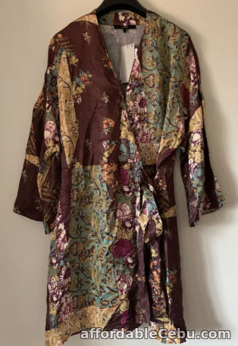 1st picture of Next Wrap Kimono Satin Short Mini Dress Size 18 RRP £ 52 For Sale in Cebu, Philippines
