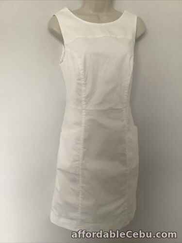 1st picture of BNWT Boden Size 10R Fitted Shift Dress Front Pockets. Denim Type Material White For Sale in Cebu, Philippines