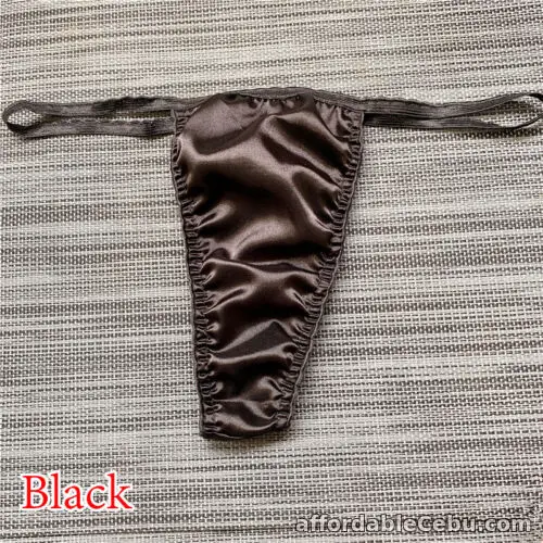 1st picture of Mens Silk Satin Sissy Thong G-String Panties Gay Pouch Tanga Briefs Underwear For Sale in Cebu, Philippines