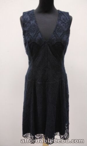 1st picture of NWT NEXT navy blue lace knee length A-line occasion dress size 12 reg £65 tag For Sale in Cebu, Philippines
