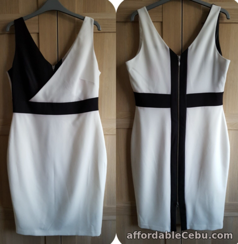 1st picture of Myleene Klass Monochrome sleeveless bodycon midi dress full back zip size 14 For Sale in Cebu, Philippines