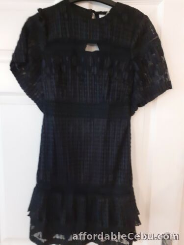 1st picture of BN FOXIEDOX @ ANTHROPOLOGIE BLACK LACE CUT OUT PLISSE DRESS SIZE S UK 10 US 6 For Sale in Cebu, Philippines
