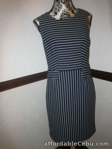 1st picture of Lovely Ladies Next Navy & White Striped Dress - Size 12 - New For Sale in Cebu, Philippines