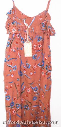 1st picture of Fat Face Alissia Floral Strappy Dress orange / peach midi Size 12 New Tags BNWT For Sale in Cebu, Philippines