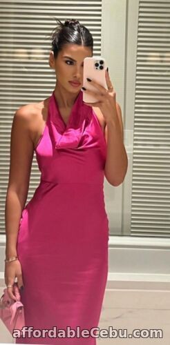 1st picture of New With Tags Zara Fuchsia Pink Satin Camisole Midi Dress Bloggers Fav XS, S & L For Sale in Cebu, Philippines