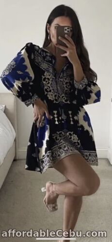 1st picture of ZARA SS22 EMBROIDERED ETHNIC BOHO PRINTED MINI DRESS SIZE XS BNWT For Sale in Cebu, Philippines