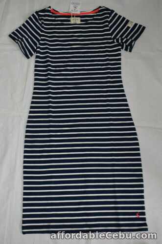 1st picture of Joules Rivalie Dress 6 Hope Stripe French Navy 100% Cotton EU34 US2 Short Sleeve For Sale in Cebu, Philippines