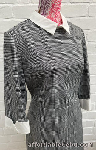 1st picture of M&S Collection Dress Checked Black White Contrast Collar Size 18 EUR 46 RRP £45 For Sale in Cebu, Philippines