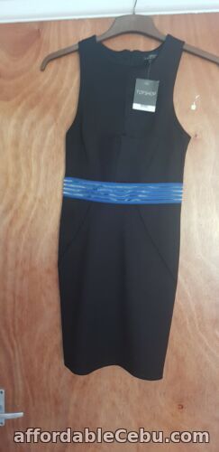 1st picture of Topshop Black Blue Bodycon Wiggle Dress Uk 8 Stretch wedding Party New Tags For Sale in Cebu, Philippines
