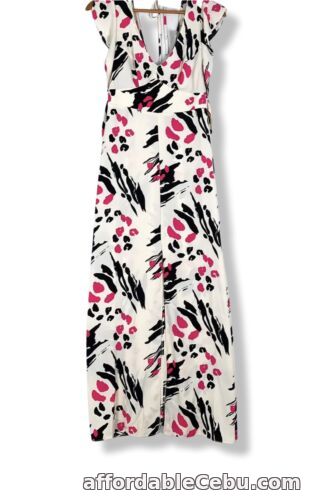 1st picture of RIVER ISLAND NWT Pink Animal Print Maxi Dress Spilts Size 8 For Sale in Cebu, Philippines