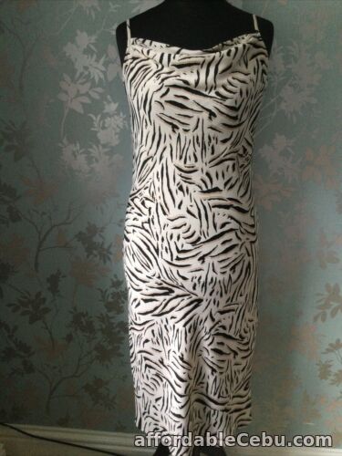 1st picture of Marks & Spencer Ivory Animal Print Sleeveless Scoop Neck Pencil Dress Size12 NEW For Sale in Cebu, Philippines