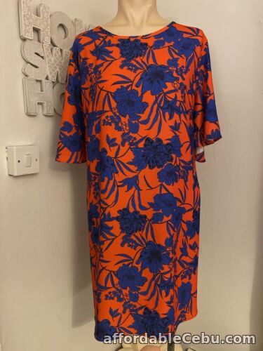 1st picture of Brand New Tags-Size 24-Pretty Coral/Blue Floral Tunic Floaty Dress For Sale in Cebu, Philippines